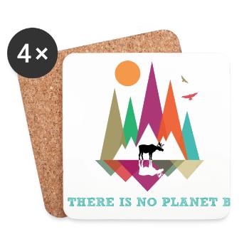 Fridays for Future - There is no Planet B - Untersetzer (4er-Set) - Weiß - Vorne