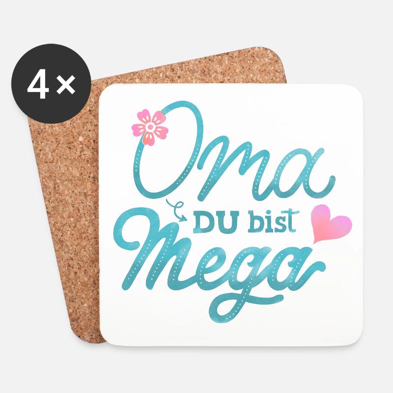 Oma - Untersetzer (4er-Set) - Weiß
