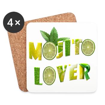 Mojito lover - Cadeau pour les amoureux du Mojito - Dessous de verre (lot de 4) - blanc - Devant