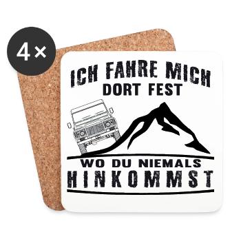 Defender ich fahre mich dort fest wo du nie - Untersetzer (4er-Set) - Weiß - Vorne