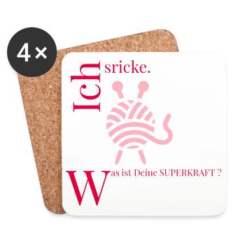 Superkraft - Untersetzer (4er-Set) - Weiß - Vorne