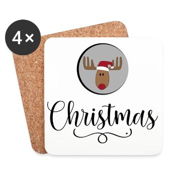 Christmas - Untersetzer (4er-Set) - Weiß - Vorne
