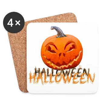 Halloween - Dessous de verre (lot de 4) - blanc - Devant