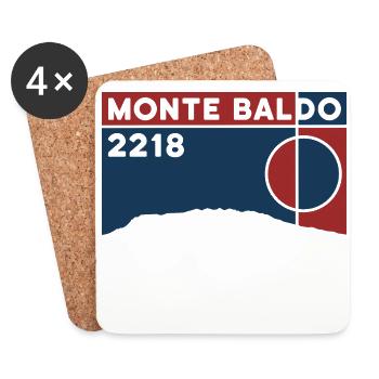 Monte Baldo Trekking Hike Hiking Trail - Coasters (set of 4) - white - Front
