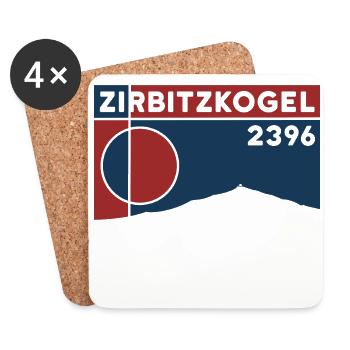 Zirbitzkogel Zirbitz Trail Trail Running Randonnée - Dessous de verre (lot de 4) - blanc - Devant
