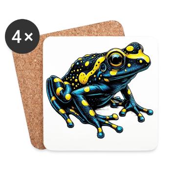 Frosch - Untersetzer (4er-Set) - Weiß - Vorne