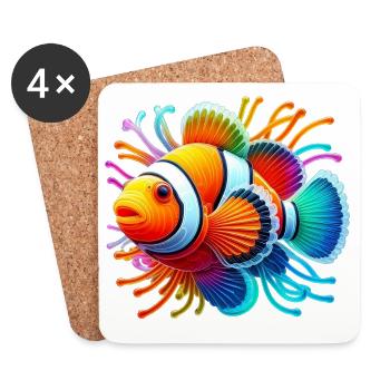 Clownfish - Coasters (set of 4) - white - Front
