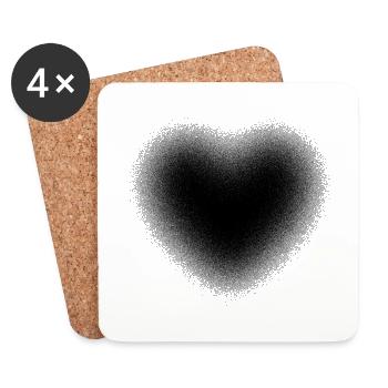 Faded Heart - Things Are Foggy - Coasters (set of 4) - white - Front