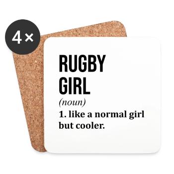 Rugby - Coasters (set of 4) - white - Front