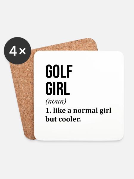 Golf Golf Golf - Untersetzer (4er-Set) - Weiß