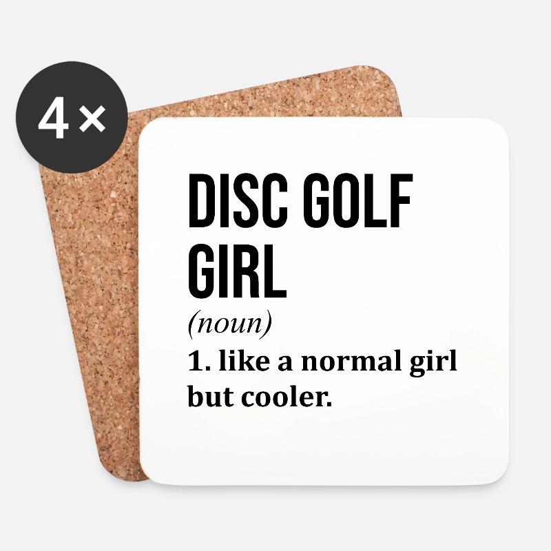 Discgolf - Untersetzer (4er-Set) - Weiß