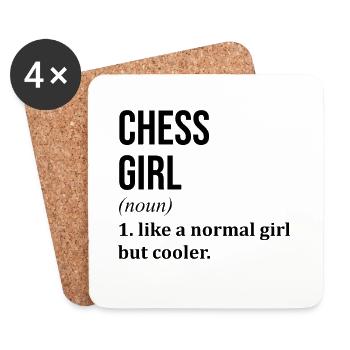 Chess - Coasters (set of 4) - white - Front