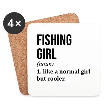 Fishing Fishing Fishing - Coasters (set of 4) - white - Front
