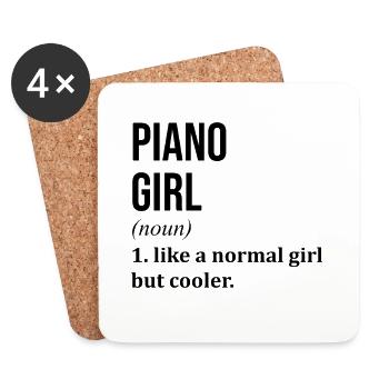 Piano - Coasters (set of 4) - white - Front
