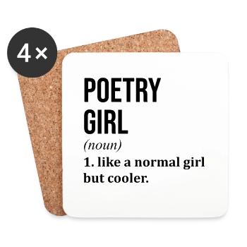 Poetry - Coasters (set of 4) - white - Front