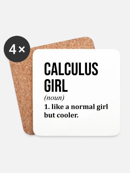 Calculus Calculus Calculus - Coasters (set of 4) - white