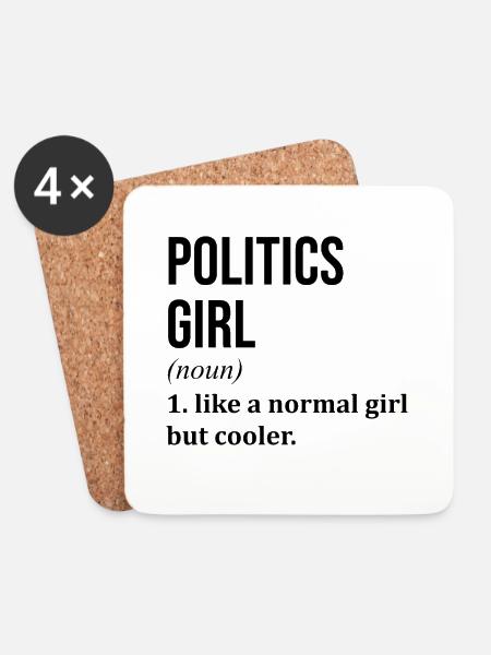 Politik Politik Politik - Untersetzer (4er-Set) - Weiß