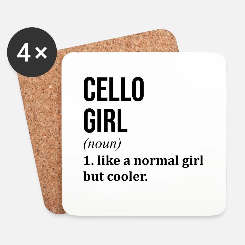 Cello - Untersetzer (4er-Set) - Weiß