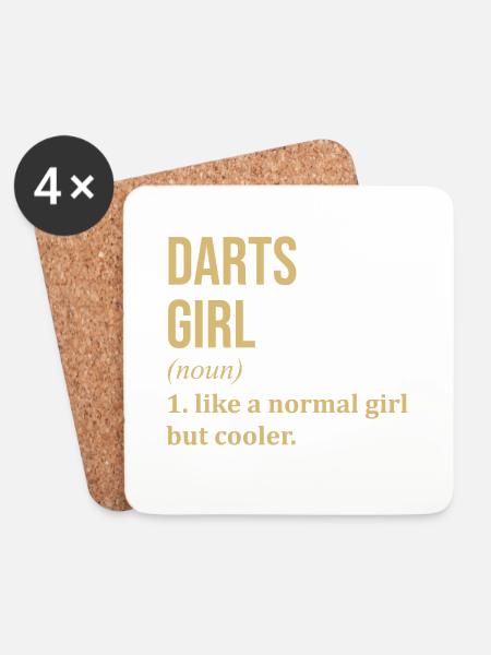 Darts Darts Darts - Untersetzer (4er-Set) - Weiß