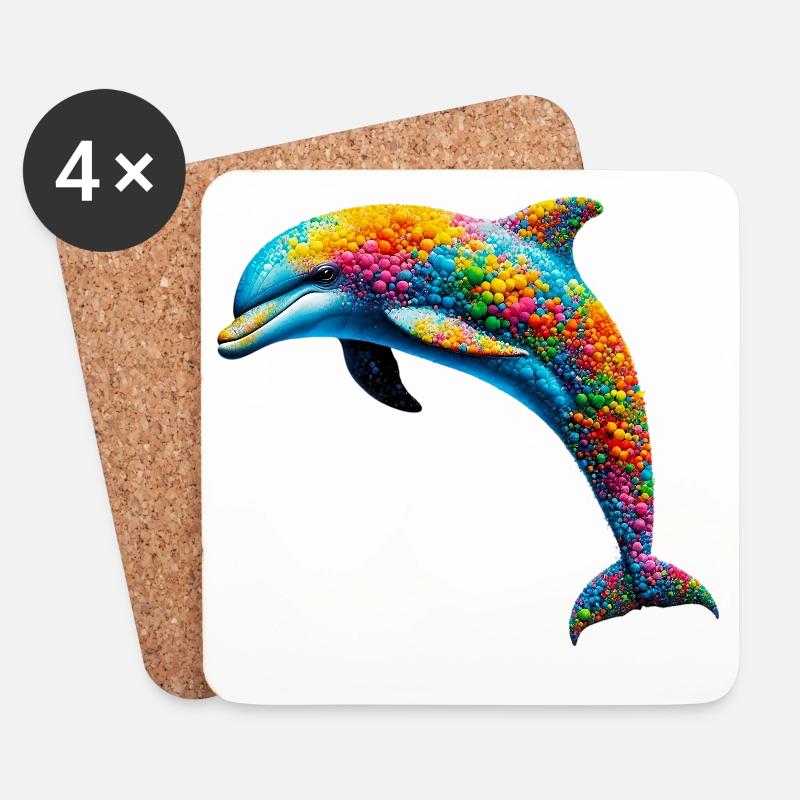 Dolphin - Coasters (set of 4) - white