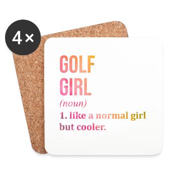 Golf - Untersetzer (4er-Set) - Weiß - Vorne