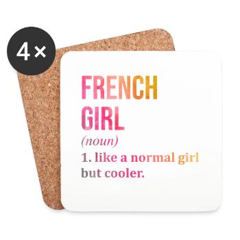 France - Coasters (set of 4) - white - Front