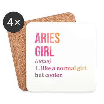 Aries Aries Aries - Coasters (set of 4) - white - Front