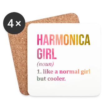 harmonica - Dessous de verre (lot de 4) - blanc - Devant