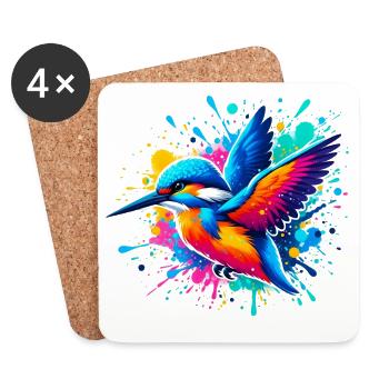 Kingfisher - Coasters (set of 4) - white - Front