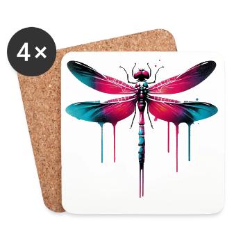Dragonfly - Coasters (set of 4) - white - Front