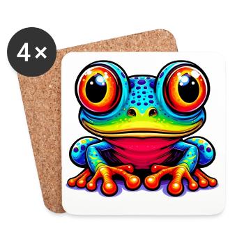 Frog - Coasters (set of 4) - white - Front