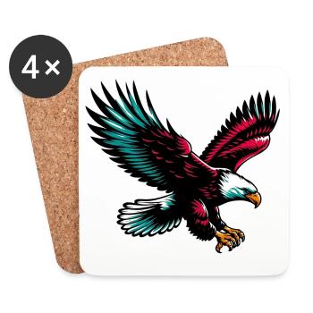Eagle - Coasters (set of 4) - white - Front