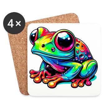 Frog - Coasters (set of 4) - white - Front