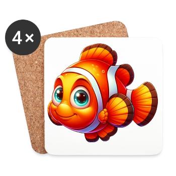 Clownfish - Coasters (set of 4) - white - Front