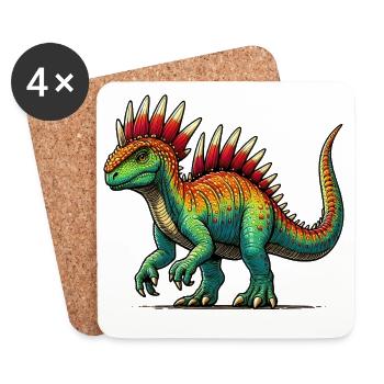 Dinosaur - Coasters (set of 4) - white - Front