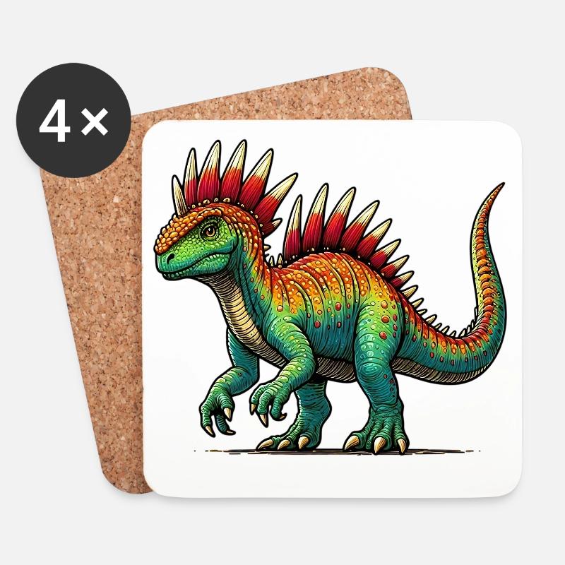 Dinosaurier - Untersetzer (4er-Set) - Weiß