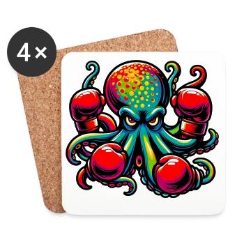 Octopus - Coasters (set of 4) - white - Front