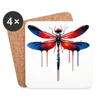 Dragonfly - Coasters (set of 4) - white - Front