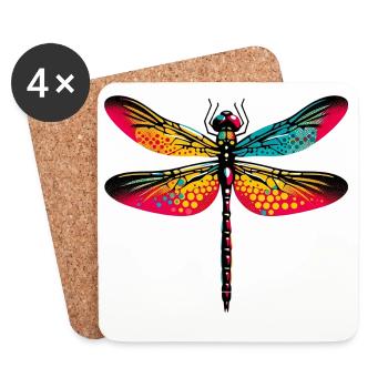 Dragonfly - Coasters (set of 4) - white - Front