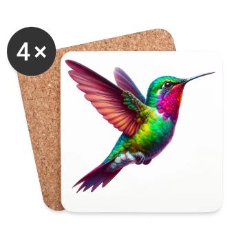 Colibri - Dessous de verre (lot de 4) - blanc - Devant