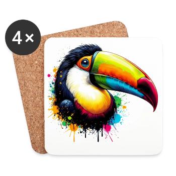 Toucan - Coasters (set of 4) - white - Front