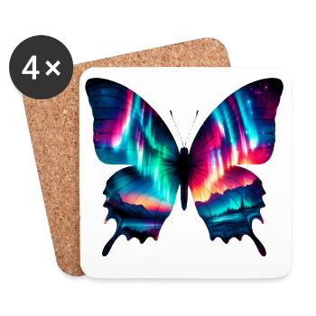 Butterfly - Coasters (set of 4) - white - Front