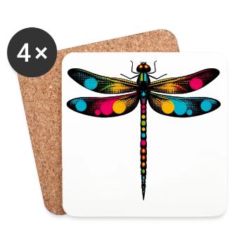Dragonfly - Coasters (set of 4) - white - Front