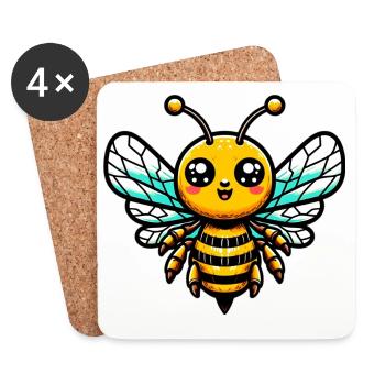 Bee - Coasters (set of 4) - white - Front