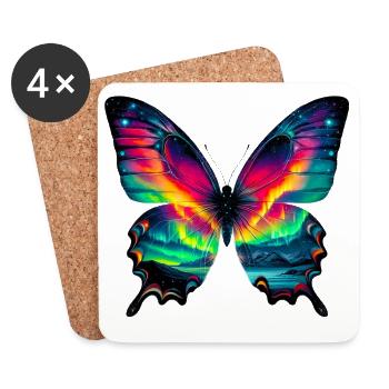 Schmetterling - Untersetzer (4er-Set) - Weiß - Vorne