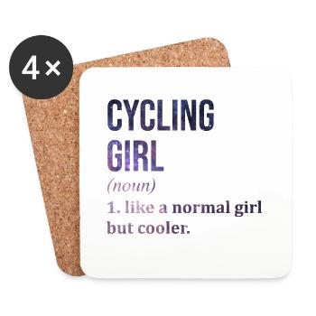 Cycling - Coasters (set of 4) - white - Front