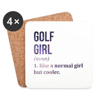 Golf - Untersetzer (4er-Set) - Weiß - Vorne