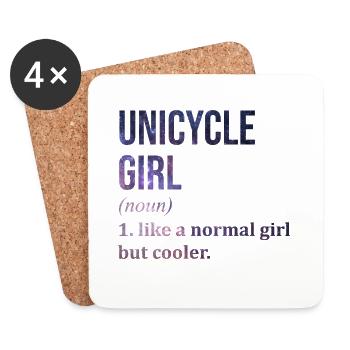 Unicycle - Coasters (set of 4) - white - Front