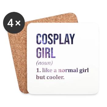 Cosplay - Dessous de verre (lot de 4) - blanc - Devant
