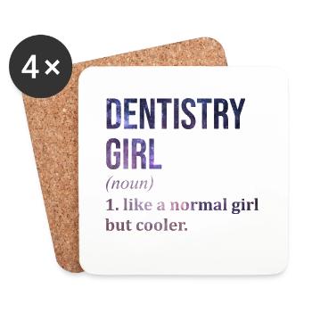 dentiste - Dessous de verre (lot de 4) - blanc - Devant
